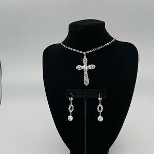 Belladonna jewelry cross necklace. Made in Canada.